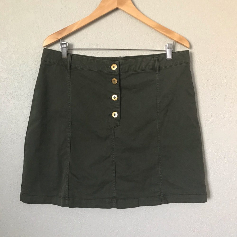 Banana Republic Button Front A-Line Skirt
